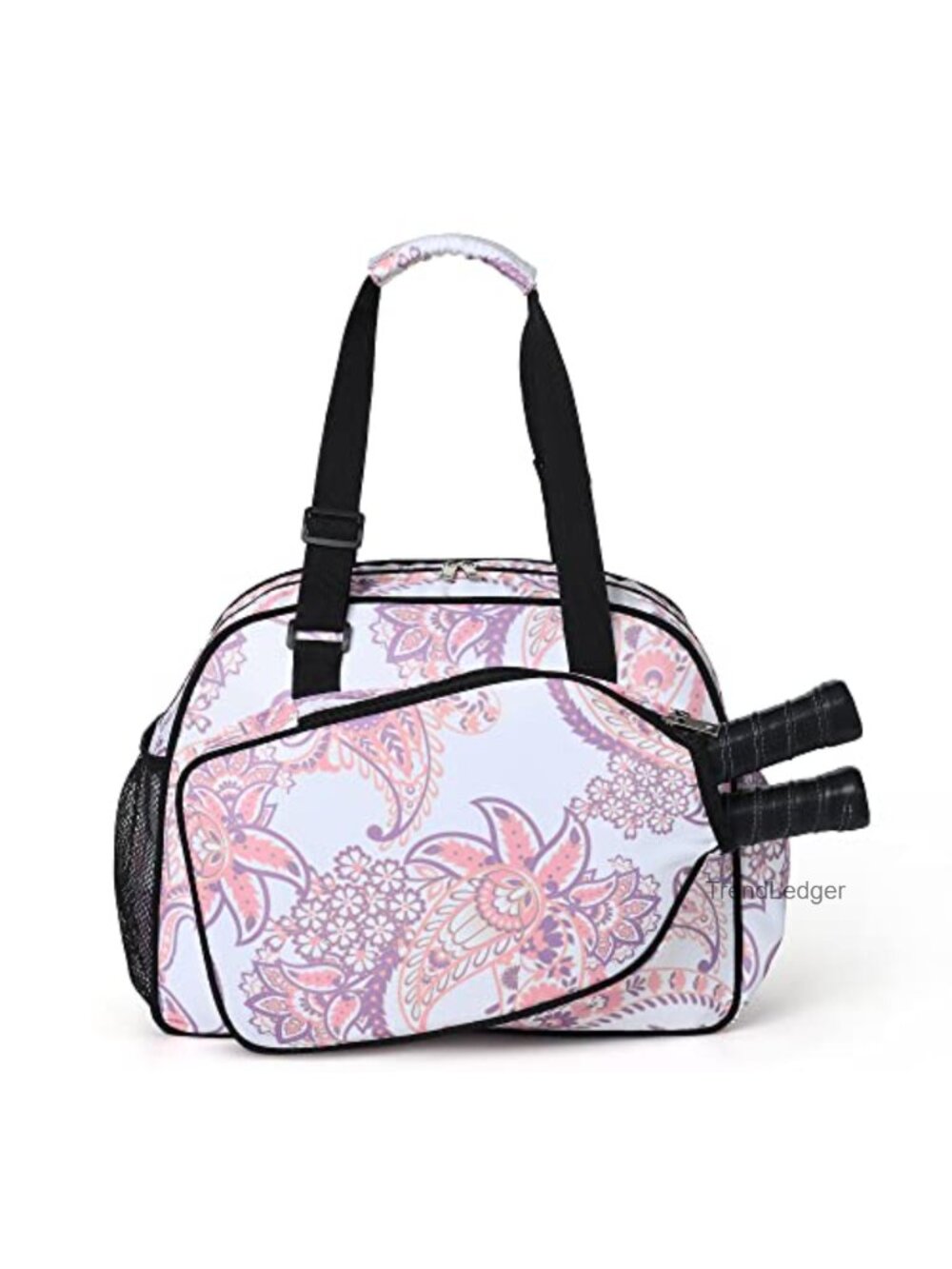 Pickleball Tote Bag for Women with Paddle Holder Oxford Nylon Gym Tote
